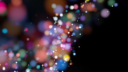 Beautiful colorful bokeh blurred background defocused lights