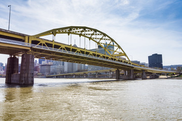 Wall Mural - Skyline of Pittsburgh, Pennsylvania from Allegheny Landing from across the Allegheny River