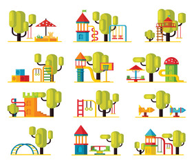 Sticker - Colorful Playground Elements Collection