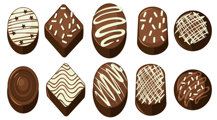 Poster - Different chocolate with various designs