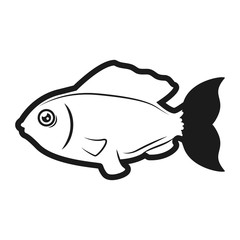 Fish sea animal symbol icon vector illustration graphic design