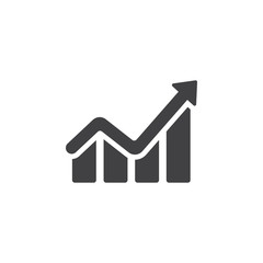 Infographic. Chart icon. Growing graph simbol.