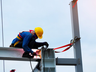 Man Working on the Working at height