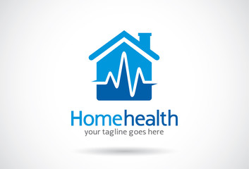 Wall Mural - Home Health Logo Template Design Vector, Emblem, Design Concept, Creative Symbol, Icon