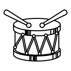 Canvas Print - drum toy musical instrument vector illustration design