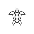 Sea turtle line icon, outline vector sign, linear style pictogram isolated on white. Symbol, logo illustration. Editable stroke. Pixel perfect