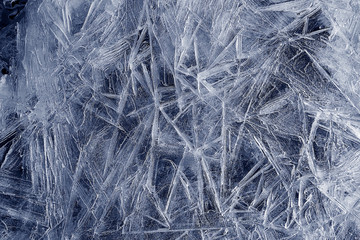 Transparent ice crystals texture cracked background