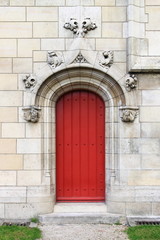 Canvas Print - Gothic front door