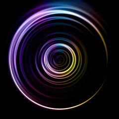 Wall Mural - purple half ring double flares