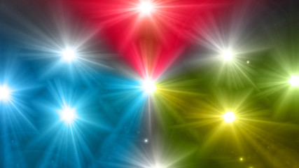 Wall Mural - star glow blue red yellow color