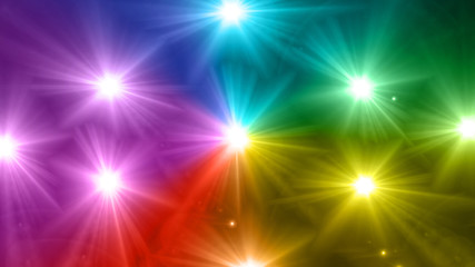 Wall Mural - star glow rainbow
