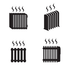 Sticker - Heating radiator icons set