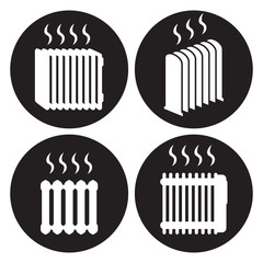 Sticker - Heating radiator icons set