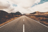 Open road in Glencoe, Scotland. Scottish Highlands.