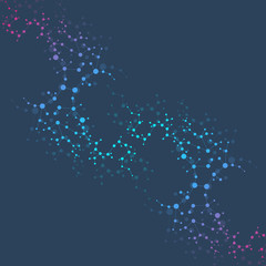 Wall Mural - structure molecule and communication. dna, atom, neurons. scientific concept for your design. connec