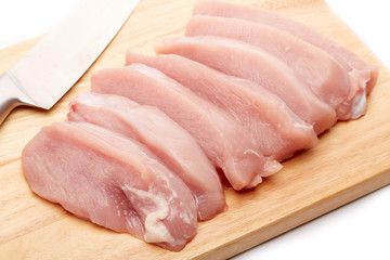 Raw turkey meat fillet.