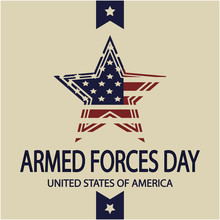 Armed Forces Day Card Or Background. Vector Illustration.