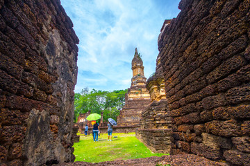 si satchanalai historical park in sukhothai province thailand. it's one of the most historical parks