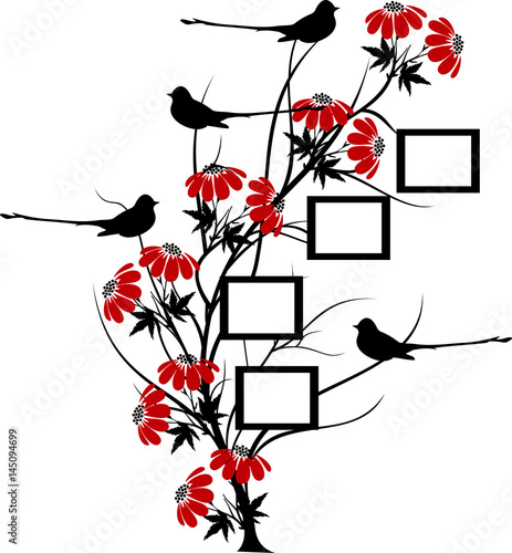 Naklejka nad blat kuchenny family tree