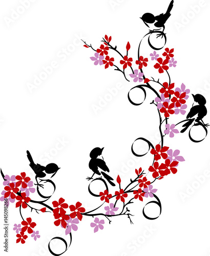 Fototapeta do kuchni tree with birds