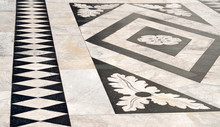 Exterior Marble Floor Of The Siena Cathedral, Italy