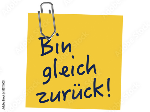 bin gleich zurück StockIllustration Adobe Stock