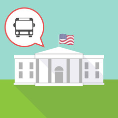 Poster - The White House with  a bus icon