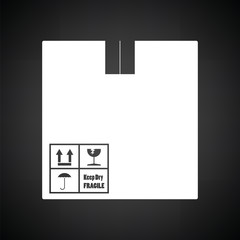 Sticker - Cardboard package box icon