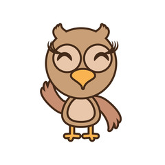 Wall Mural - owl baby animal funny image vector illustration eps 10