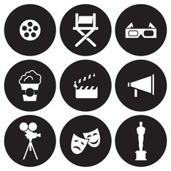 Sticker - Cinema icons set