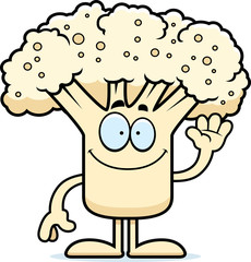 Sticker - Cartoon Cauliflower Waving