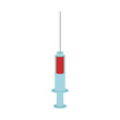 © Jemastock - Injection with blood over white background. colorful design. vector illustration