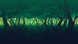 © november1711 - Horizontal seamless background of landscape with deep jungle forest.