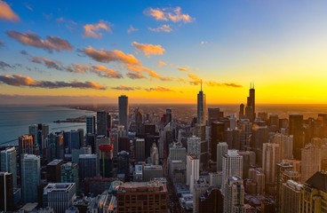 Fototapete - Chicago Sunset