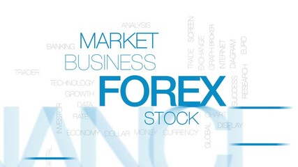 Poster - Forex animated word cloud, text design animation. Kinetic typography.