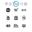© blankstock - Sale discounts icon. Shopping, deal signs.