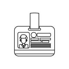 Sticker - employee id card vector icon illustration graphic design