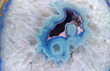 Blue Geode Gemstone Background