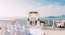Arch For The Wedding Ceremony On The Sea