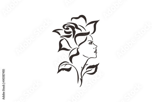 Beautiful Woman and rose tribal tattoo design, back to nature concept - Buy  this stock vector and explore similar vectors at Adobe Stock | Adobe Stock