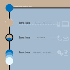 Wall Mural - modern stylish infographics options template with icons