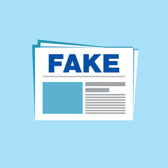 Fake News newspaper vector icon