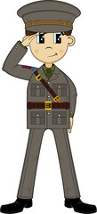 Poster - Cute Cartoon Army Soldier