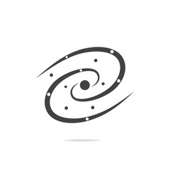 Wall Mural - Spiral galaxy icon vector