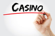 © dizain - Hand writing Casino with marker, concept background