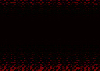 Poster - Binary code black and red background.