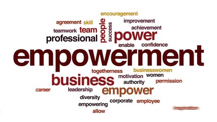 Sticker - Empowerment animated word cloud, text design animation.