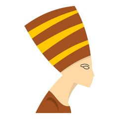 Wall Mural - Nefertiti head icon isolated