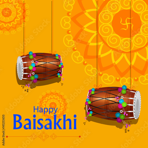 Fotografia, Obraz Celebration of Punjabi festival Baisakhi background