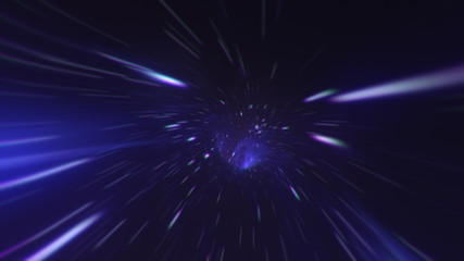 Wall Mural - magic wormhole - a twist in outer space flight into a black hole